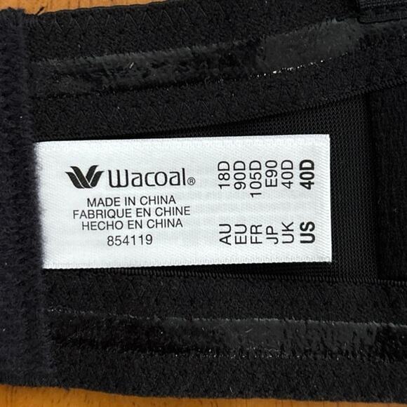 NEW Wacoal Size 40D Red Carpet Strapless Underwire Bra Black Convertible - Picture 4 of 4